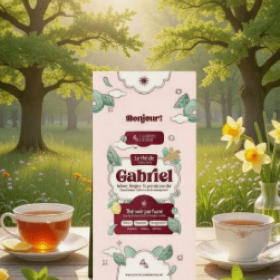 Dites Bonjour au thé de Gabriel, un mélange chaud et tendre mêlant thés noirs, épices, citron et caramel. Une douceur sensible et rêveuse à chaque gorgée.