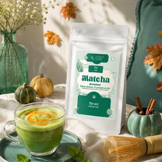 Matcha Premium d’Uji (Japon) pour latte matcha onctueux, frappés, recettes et rituels bien-être. Énergie douce, riche en antioxydants, pour thé matcha maison