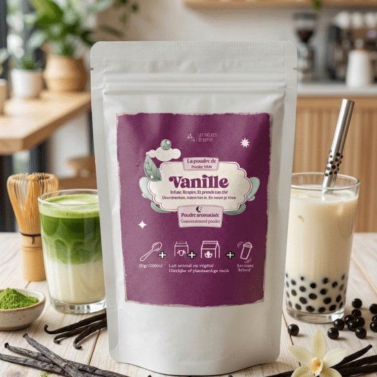 Poudre pour réaliser vos bubble tea ainsi que vos matcha vanille .