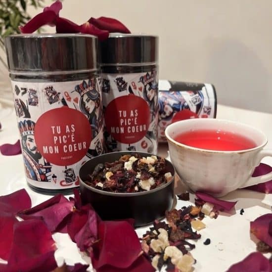 Se poser 15 minutes pour siroter une tasse de thé de notre fruisane des amoureux diminue par 2 le stress et augmente donc l'espérance de vie