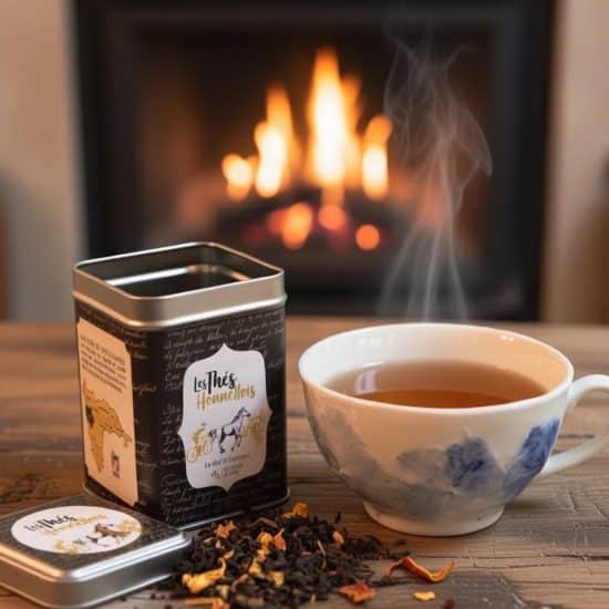 Découvrez le Thé d'Angreau, ce mélange qui célèbre les richesses de notre terroir. Un mariage subtil entre les notes délicates de thé Oolong, la douceur des cerises et l'intensité du cacao, rehaussé par des pétales de fleurs. Plongez dans un voyage sensoriel inspiré par les traditions d'Angreau. (Ingrédients) : 