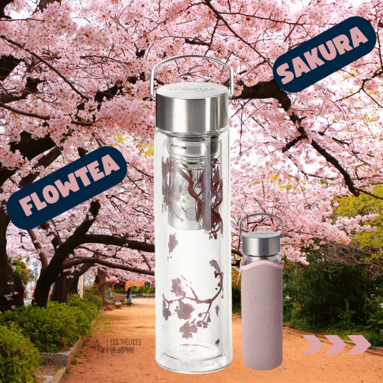 Emportez votre thé partout avec vous grâce à la théière de voyage FlowTEa et son design Tropic. Sa double paroi en verre résiste à la chaleur.
