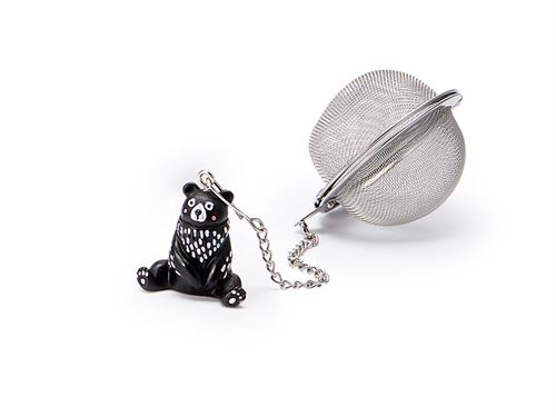 Boule à thé ourson noir, un infuseur aussi mignon que pratique pour savourer chaque tasse avec douceur. Idée cadeau craquante !