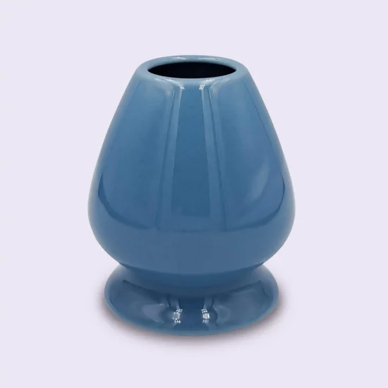 Support pour fouet (kusenaoshi) en porcelaine bleu