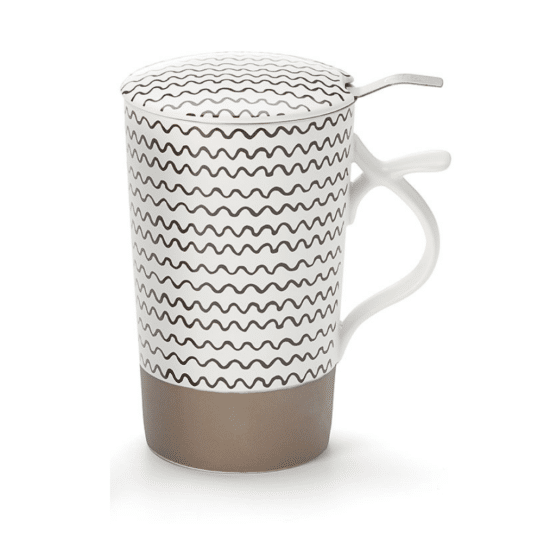 Une tasse infuseur élégante et généreuse (0,4L), avec filtre inox intégré, pour savourer ton thé préféré sans compromis sur le style ni sur l’arôme.