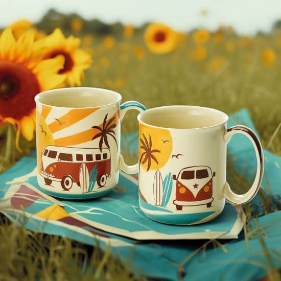 Offrez-vous un moment d’évasion avec cette tasse Combi VW de 450 ml au design rétro et vintage : l’accessoire parfait pour les amoureux de thé et de voyages