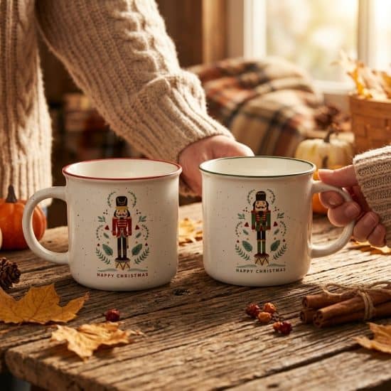 Un mug de Noël élégant inspiré du célèbre Casse-Noisette 🎄 En New Bone China, finition mate et design scandinave, cette tasse de 35 cl crée instantanément une ambiance festive et chaleureuse.