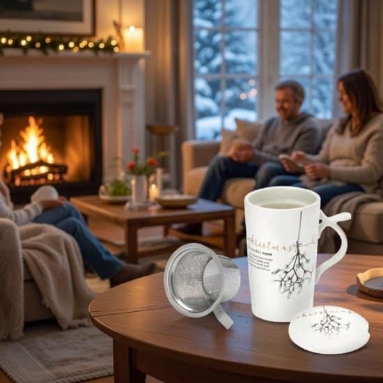 Offrez la Tisanière Christmas – Mug à thé avec filtre 40 cl