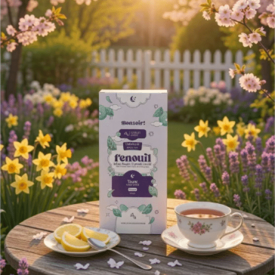 Dites Bonsoir au Fenouil, une infusion anisée et apaisante. Une douceur calme et réconfortante pour accompagner la soirée.