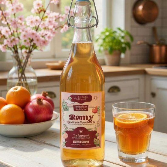 Kombucha artisanal et naturel, brassé à la main en Belgique. 1L de plaisir pétillant et sain, riche en probiotiques.