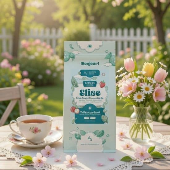 Dites Bonjour au thé d’Élise, un mélange fruité mêlant thés blancs, thés verts, fruits tropicaux et jasmin. Une énergie audacieuse à chaque gorgée.