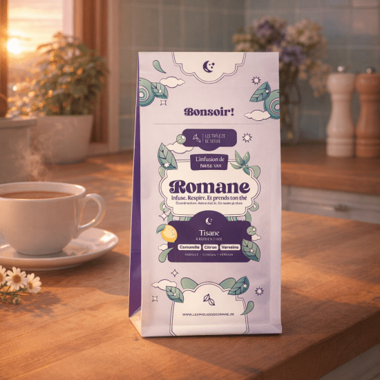 Dites Bonsoir à Romane, une infusion fruité et citronnée. Une douceur ordonnée pour accompagner la soirée pour te relaxer.