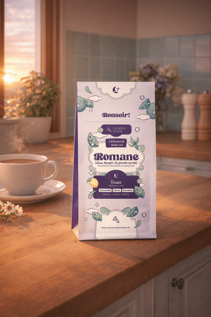Dites Bonsoir à Romane, une infusion fruité et citronnée. Une douceur ordonnée pour accompagner la soirée pour te relaxer.