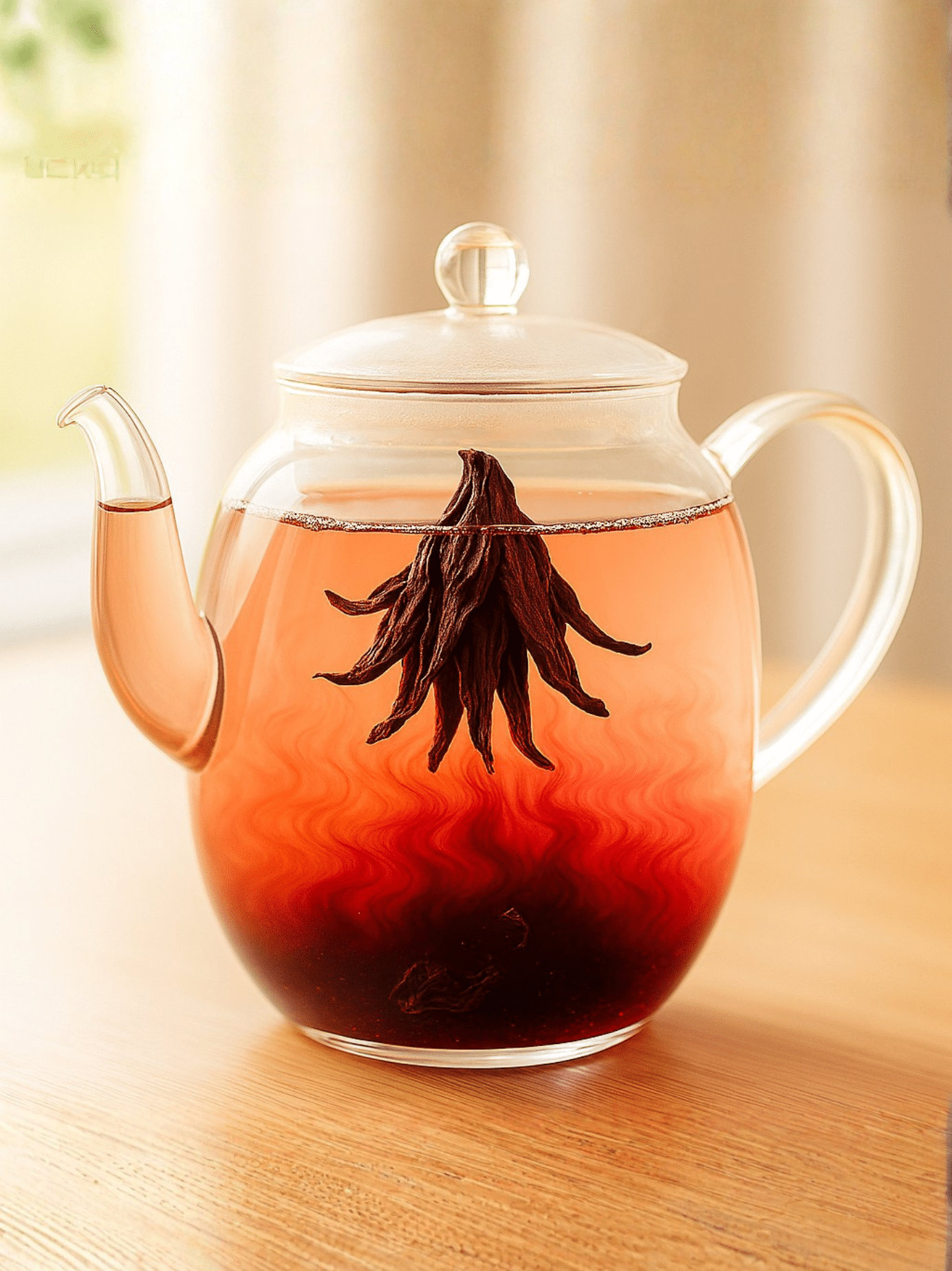 moment suspendu… L’hibiscus qui se transforme, doucement, comme une encre vivante — du rouge clair presque translucide vers ce pourpre intense, profond, presque velours.